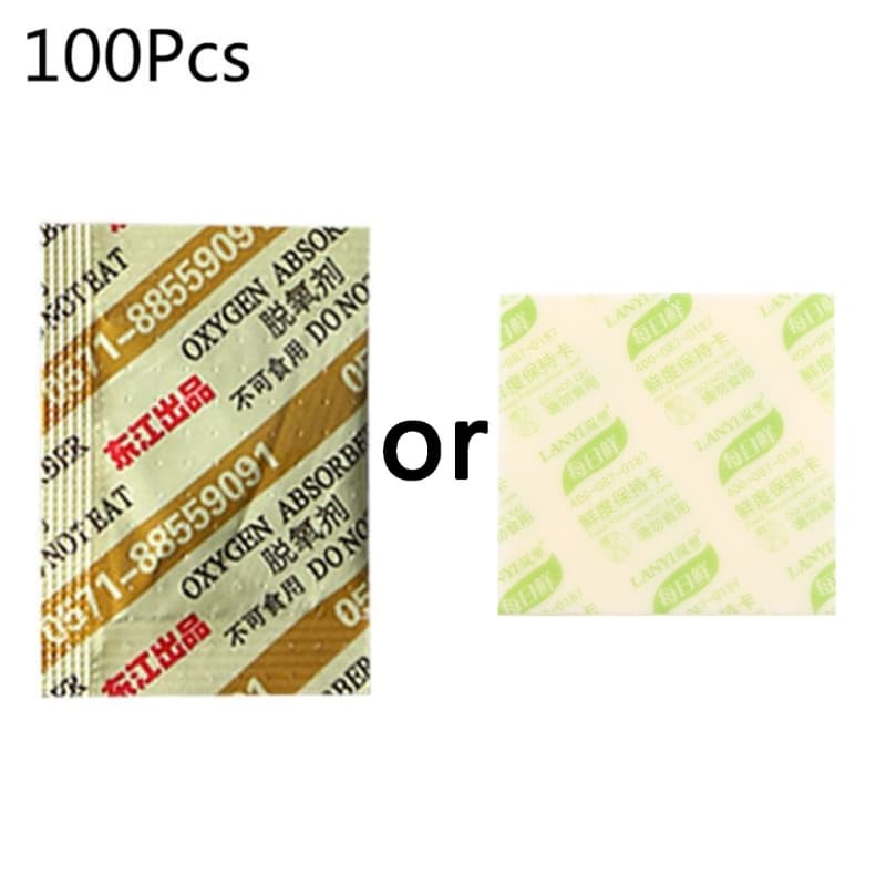 MON-100 Sacos Oxidante 30cc Absorvedores Oxigênio Para Longo Praquete Armazenamento Grau Alimentar Saver CO2 Absorber