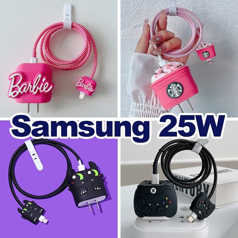 Conjunto 4 Em 1 Protetor De Cabo Para Samsung 25W Proteção Do Carregador Funny Cute Cartoon Disney Toy Story Protector D