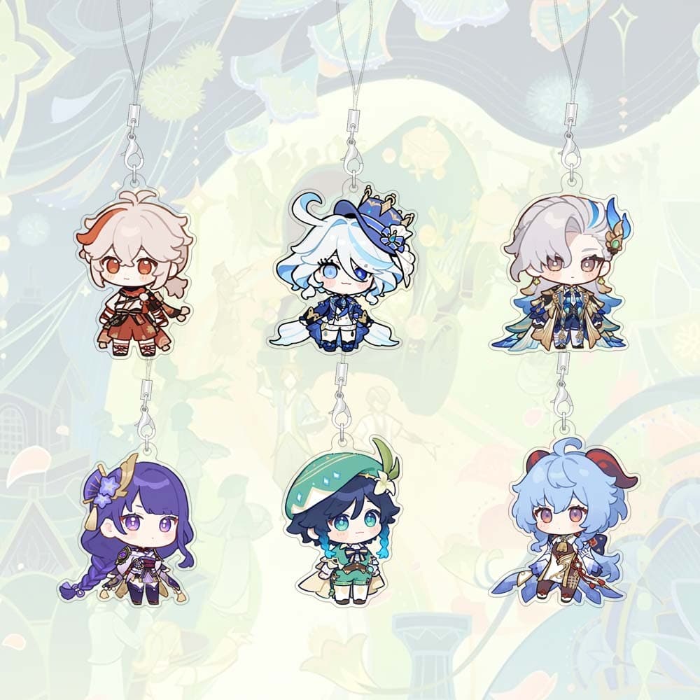 Alças Telefônicas Genshin Impact Cartoon Game Charms Carton Acessórios Telefônicos Pingente Acrílico Lanyards