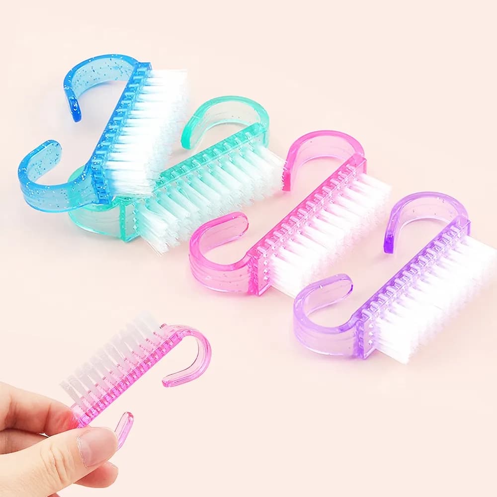 30Pcs/Pack Ferramentas De Escova De Unhas Plásticas Escovas De Limpeza Coloridas Pequenas Pó Removedor Suave De Manicure Arte Das Pedicure Para Salão