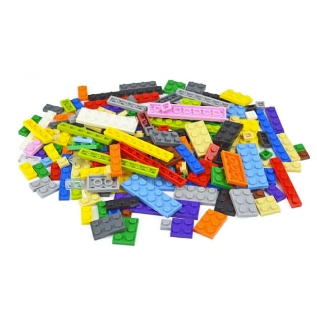 Moc Pequenos blocos de construção de partículas a granel 100 peças Peças básicas de bricolagem Crianças montando brinquedos educativos