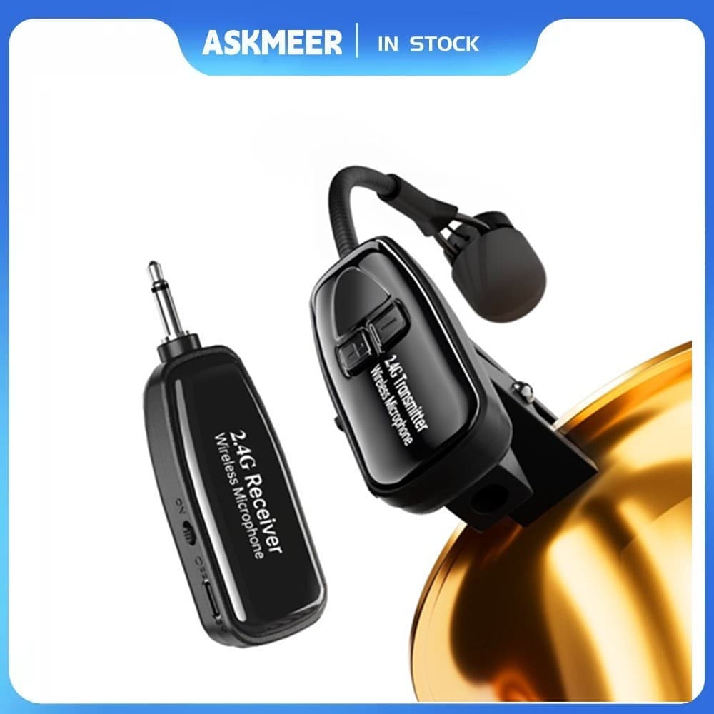 2.4G Sistema De Microfones Portáteis Sem Fio De Saxofone