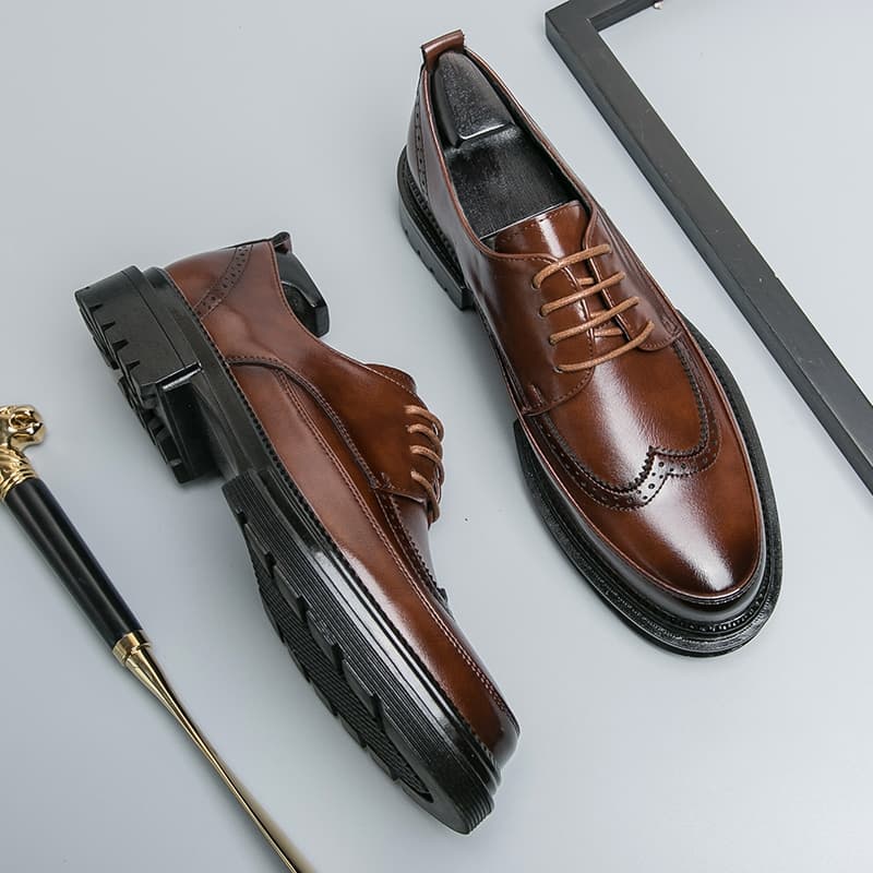 Formal Luxo Design De Negócios Wingtip Masculino Oxfords Sapatos Macios Rendas Até Brogues Respirável Legal