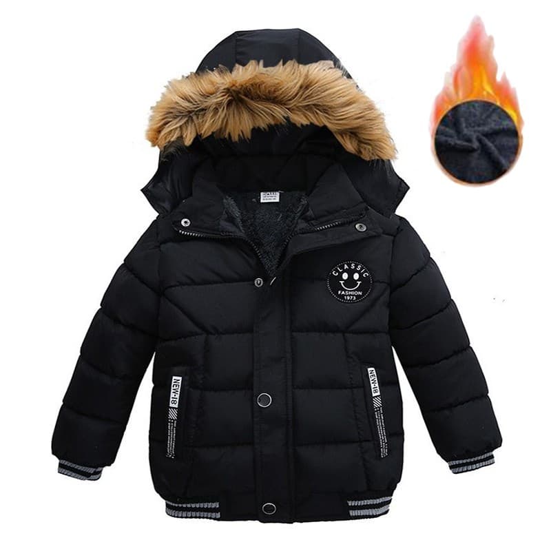 Crianças Meninos Jaqueta Com Capuz Inverno Adicionar Veludo Casaco Quente Esporte Roupas Casuais