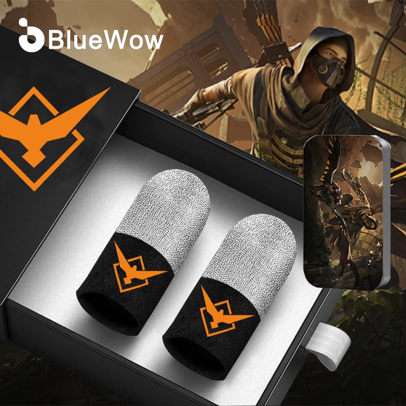 BlueWow Manga De Dedo Para PUBG Luvas Antiderrapantes À Prova De Suor