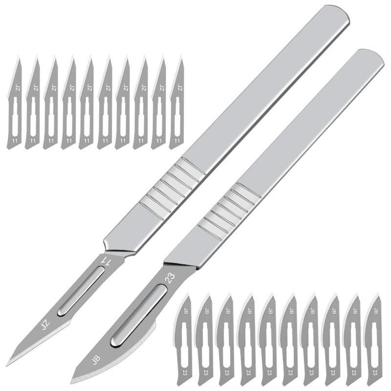 10pcs 11 # 23 Lâminas De Bisturi Cirúrgico De Aço Carbono + 1pc Ferramenta De Corte De Cabo PCB Reparo