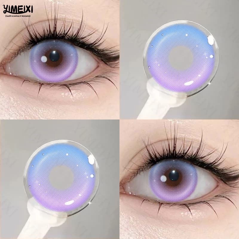 Lentes De Contato Yimeixi 14,2mm Com Prescri莽茫o 2pcs Coloridas Estojo 2024 Novo Uso De 1 Ano