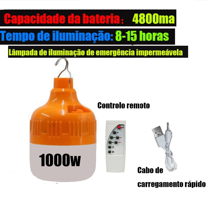 [Entrega 24 horas]800Wluz de emergência、lâmpada de emergência、camping,iluminação de emergência, iluminação exterior
