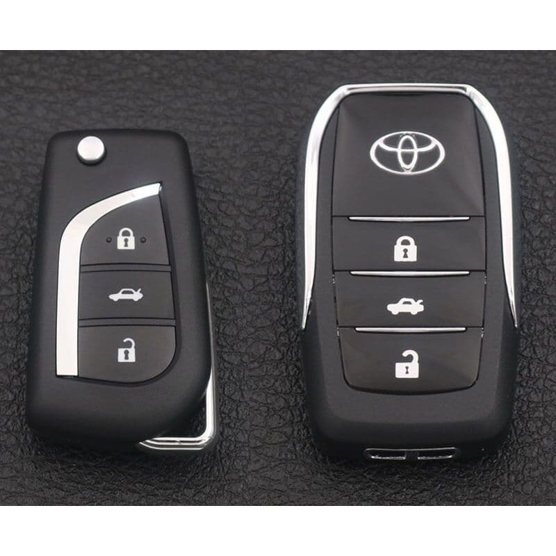 Capa De Chave flip De 3 Botões Toyota Modificada Para Substituir SUBOR WISH VIOS YARIS-L Corolla Ruiz ect .