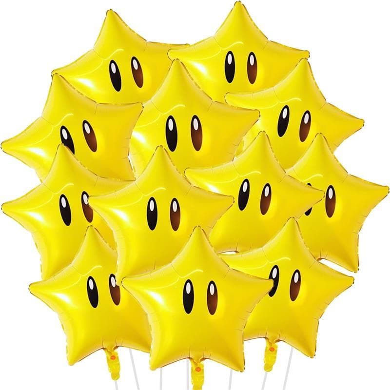 18 Polegadas Mario Reward Star Balloon Pentagrama Em Forma De Balão De Alumínio Filme Decorações Festa De Aniversário Presente Do Dia Das Crianças