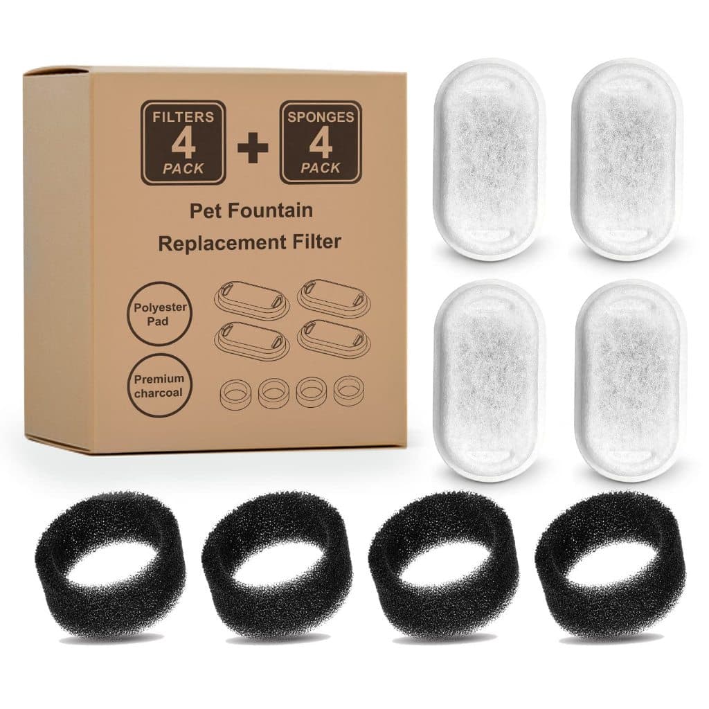 Filtros De Substituição Para Fonte De Água Cães Gatos Alimentadores De Aço Inoxidável Filtro De Carvão Ativado Animais Domésticos