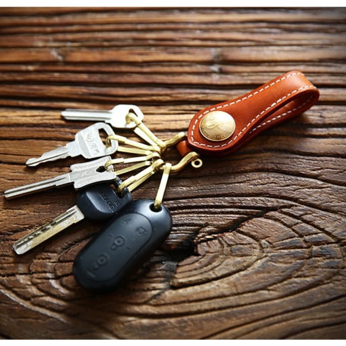 Caso Chave Do Carro De Couro Genuíno Multifuncional Masculino Bolsa Retro Carteiras