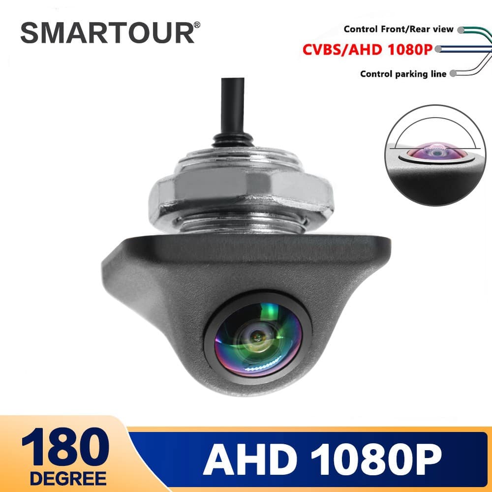 SMARTOUR HD AHD 1920 * 1080P 180 Graus Lente De Olho De Peixe Starlight Night Vision Veículo De Visão Noturna Câmera Reversa Carro Universal