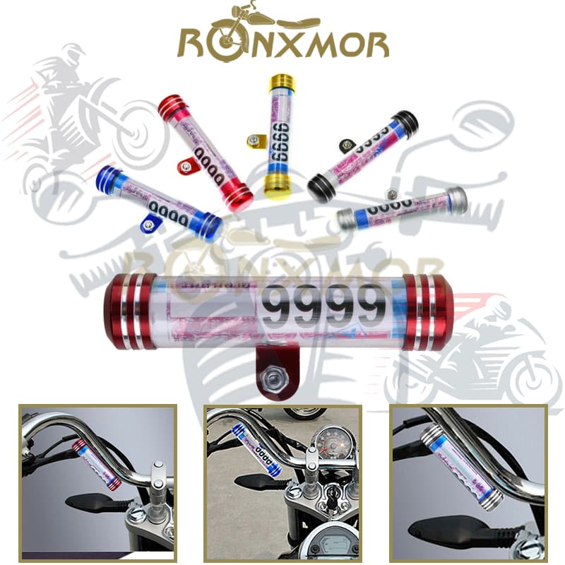 RONXMOR 1PC Motocicleta Moto Tubo Disco Fiscal Suporte Cilíndrico Quadro De Colocação Da Placa De Licença À Prova Dwater