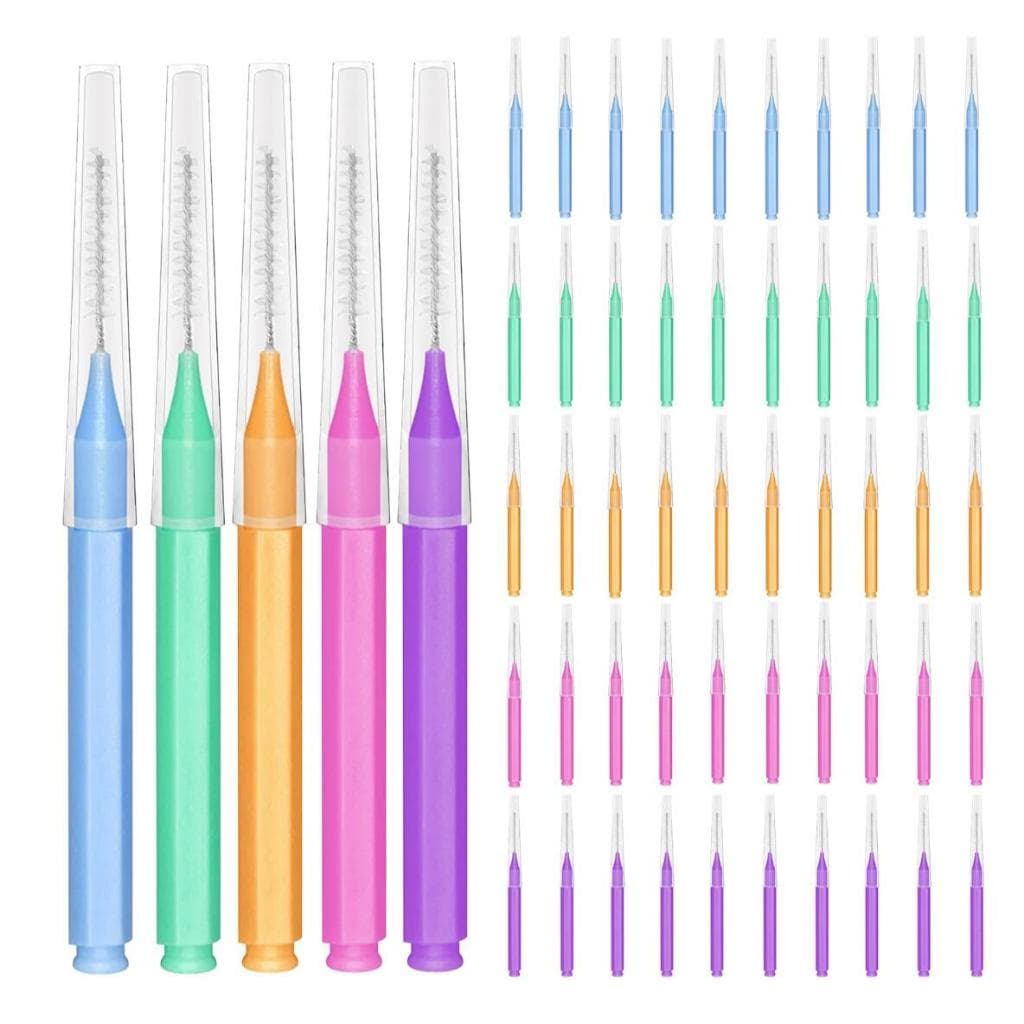 100Pcs Escova De Dentes Para Limpeza Interdental Palito Dental Cabeça Fio Higiene Oral Limpador Ferramenta De