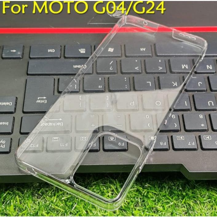 Capa De Celular Crystal Dura PC Clara Para Motorola Moto G04 G24 Power Edge 50 Pro Ultra Fusão Transparente À Prova De Choque