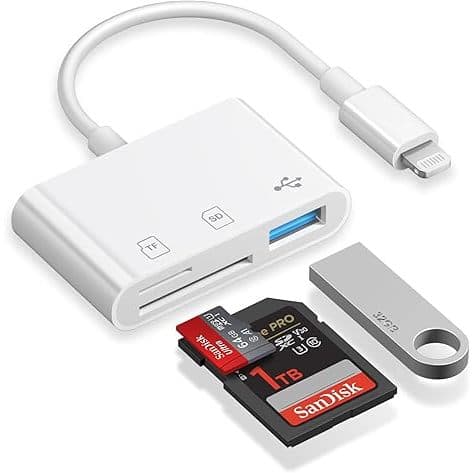 Leitor De Cartões SD Para iPhone , Lightning 3 Em 1 Card/Micro