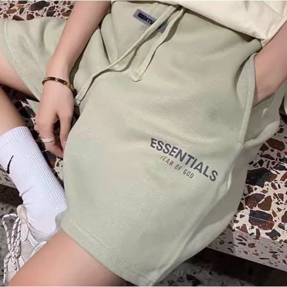 FOG Essenciais Moda De Verão Americana High Street Calções Desportivos Casuais Unisexo