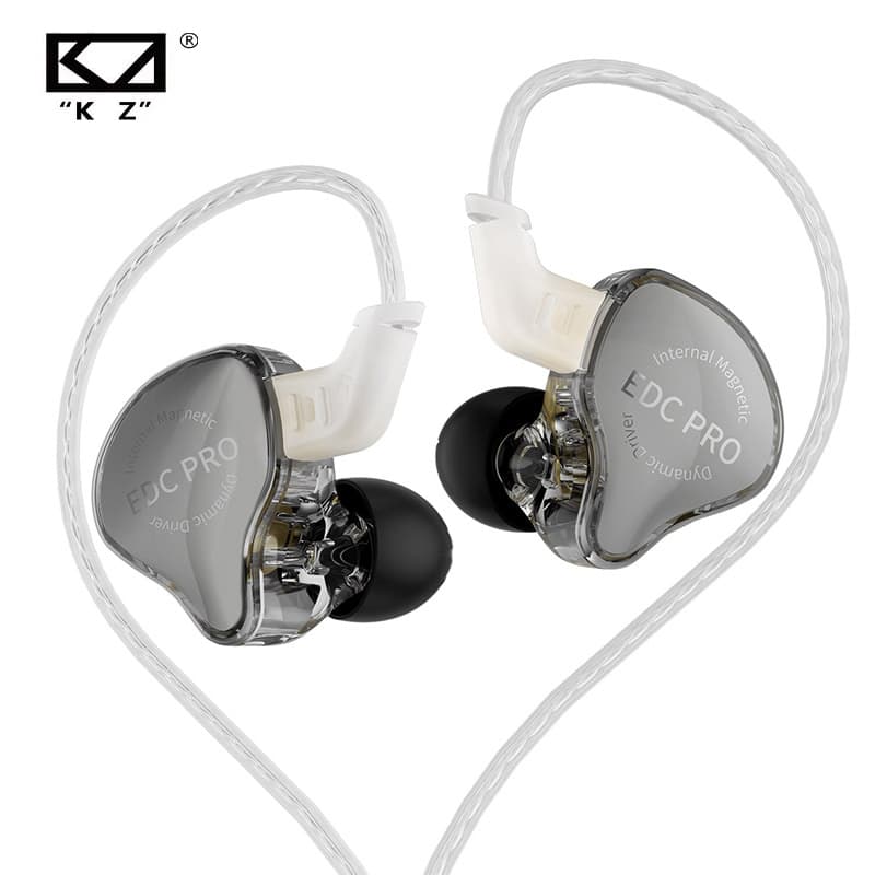 KZ EDC PRO HIFI Fone De Ouvido Intra-Auricular Com Fio Grande Drivers Dinâmicos Monitor Cabo De Áudio Removível