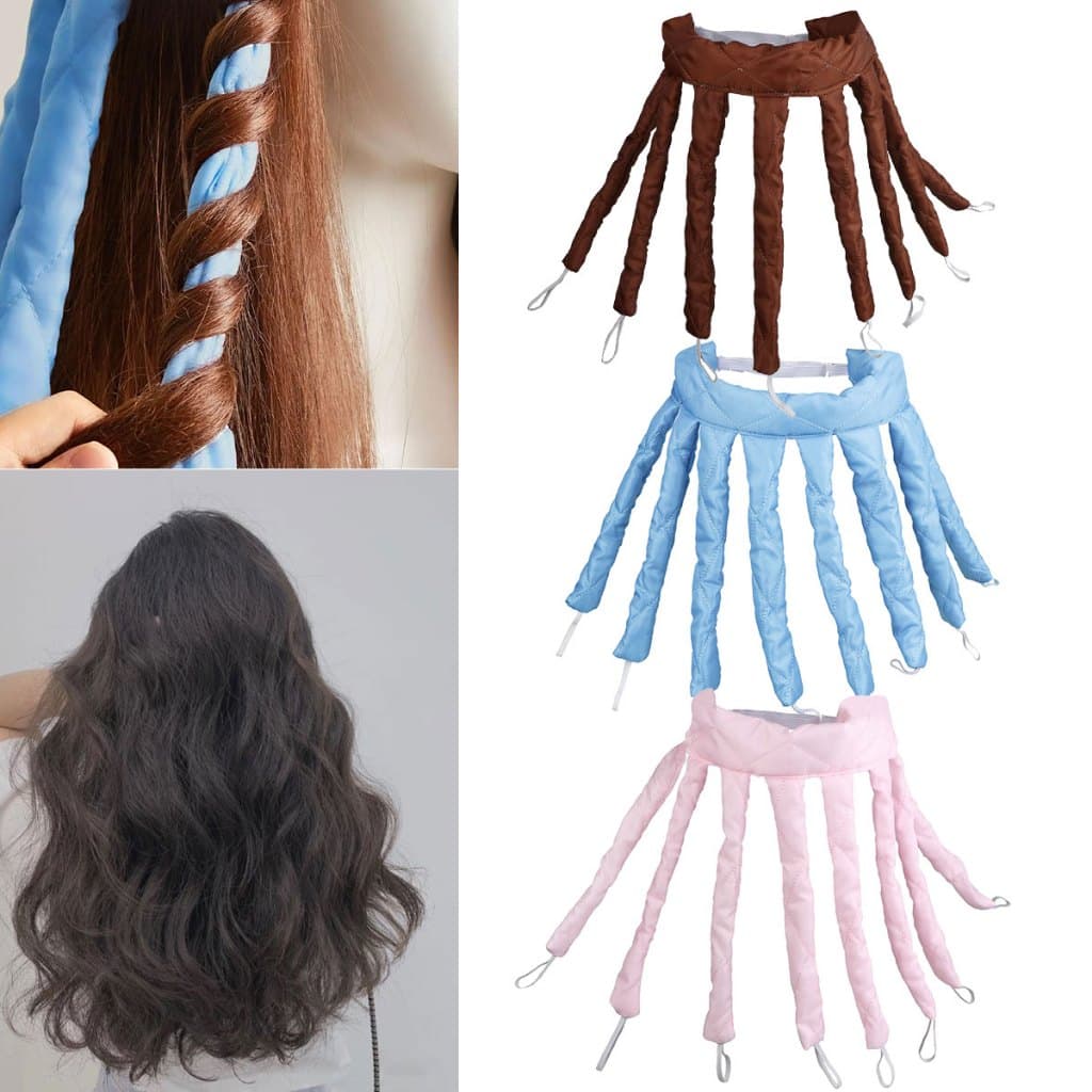 2024 Nova Faixa De Cabelo Sleep Big Wave Heatless Lazy Curling Headband Modelador Polvo Manchas