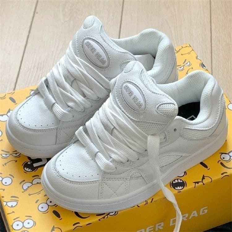 Formiga Cidade SUPERDRAG Sapatos De Pão Tênis De Nicho Original Retro Low-Top Casual Branco Para Mulheres