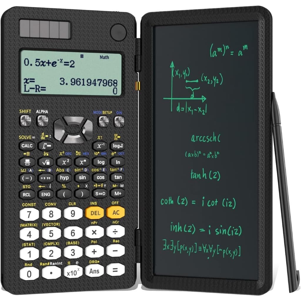 Calculadora Científica De Mesa 991ES Plus Atualizada , Tela ROATEE Multiview De 4 Linhas Com Tablet De Escrita LCD Apagá