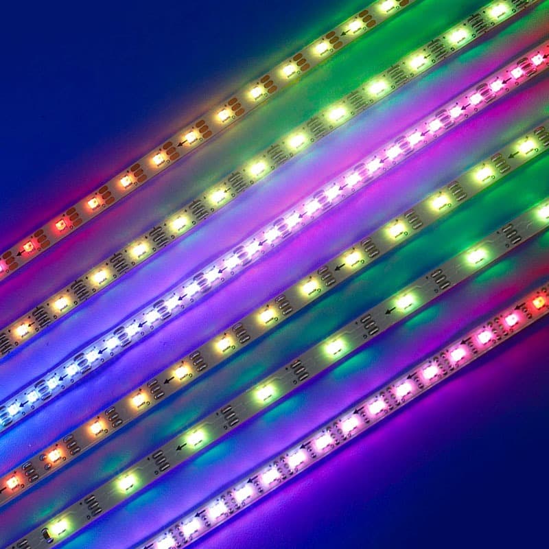 Fita LED 5mm 1M Ultra-Estreita WS2812B 2020SMD RGBIC WS2812 60/100/120/160/200Leds/m DC5V Endereçável Individualmente