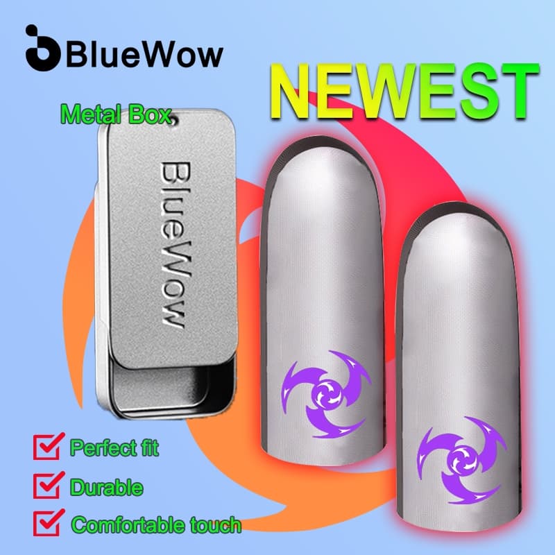 2026 BlueWow Gamers Luvas À Prova De Suor Manga De Dedo Móvel Touchscreen Controlador De Jogo Telefone Jogos PUBG