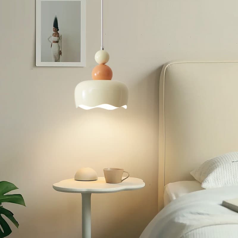 Nordic LED Luz Pingente Estilo Creme Lustres Moderno Pendurado Lâmpada Para Sala De Estar Quarto Iluminação Interior Dec