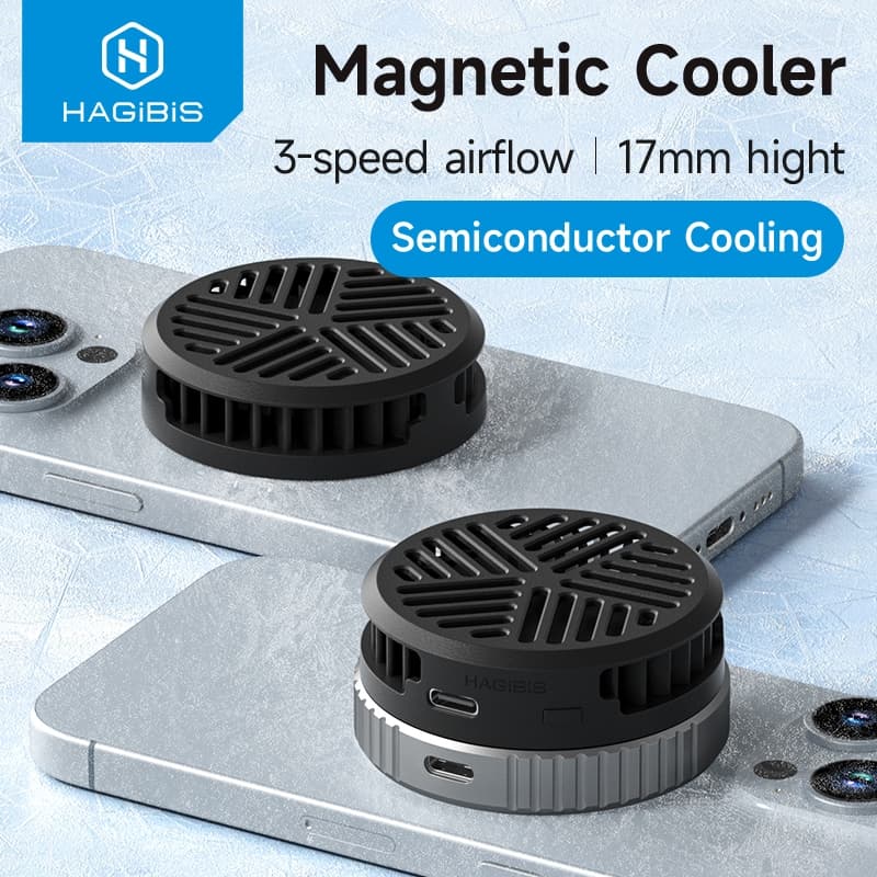 Hagibis Ventilador De Resfriamento Magnético Para Celular , Universal , Portátil , Leve , Refrigerador/Tablet/IPad