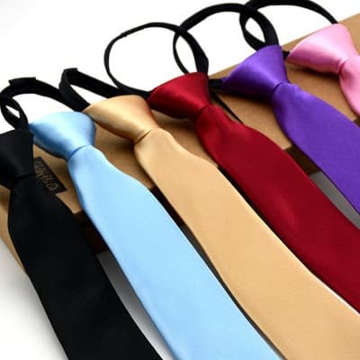 Gravatas De 5cm Com Zíper Moda Slim Casamento Masculino