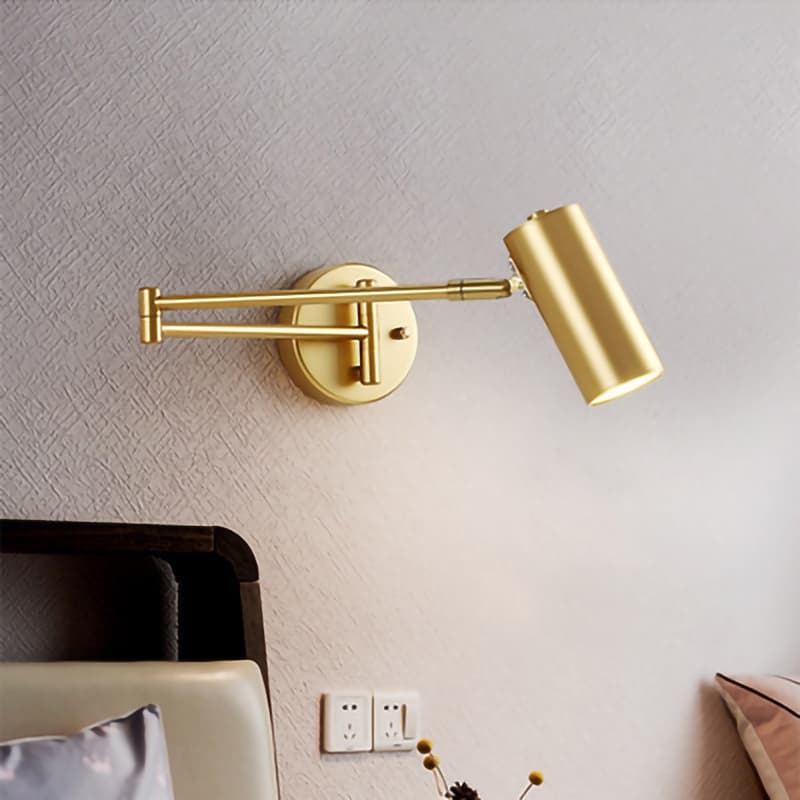 Candeeiro De Parede LED Dourado Preto Ajustável Arandela Luz Iluminação Interna Decoração De Casa Cozinha Quarto Sala De