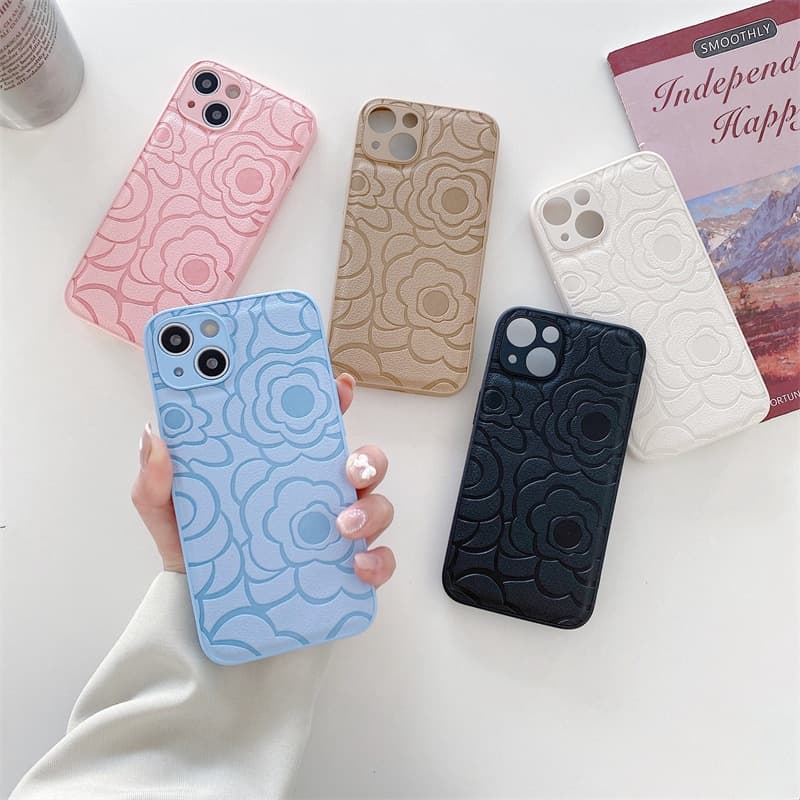 Capa de Celular com Estampa de Couro iPhone11 12 13 14 iPhone15Pro