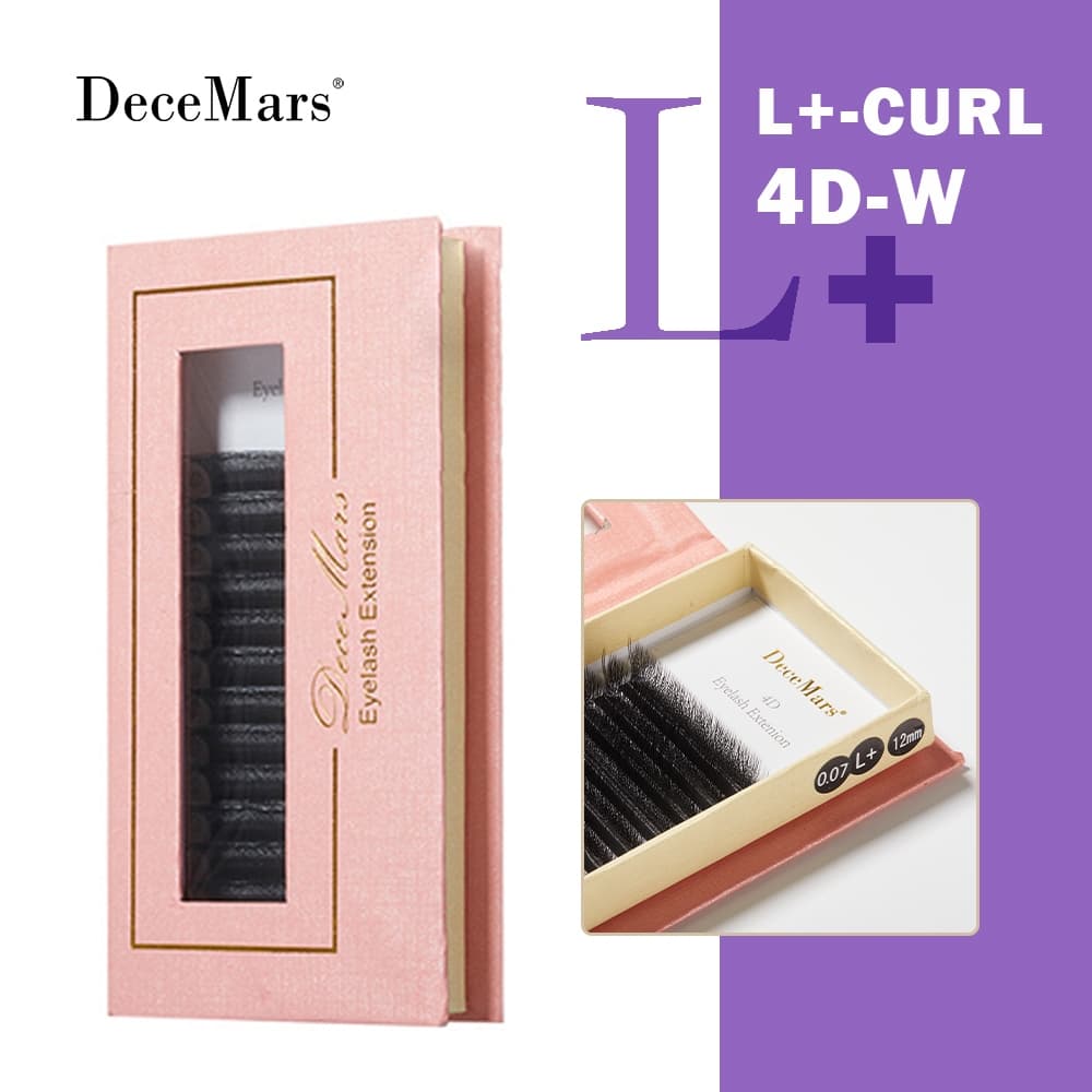 DeceMars 4D W L + M Cílios Pretos Curl 0.07mm 12 Linhas/Tray
