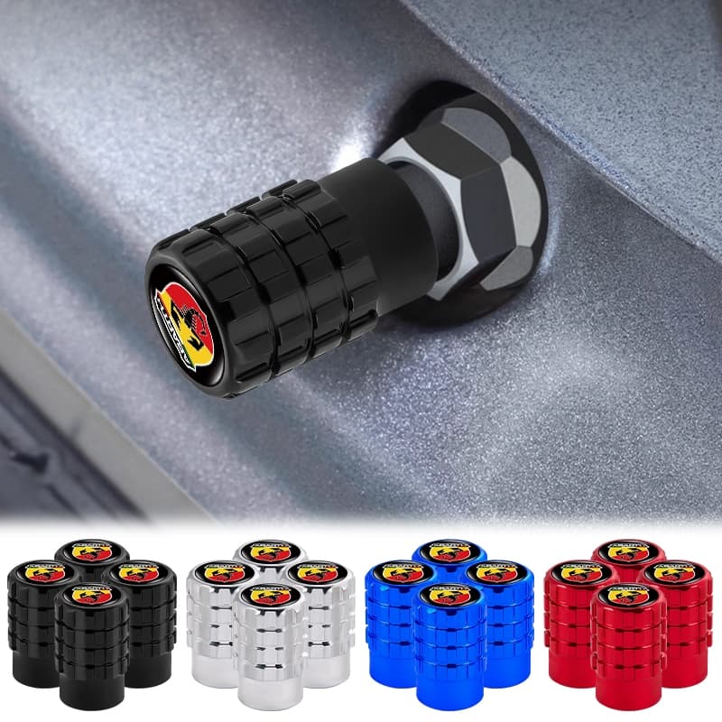 4pcs Estiloso Grade Design Carro Pneu Anti-Vazamento Capa 3D Logo Roda Válvula Cobertura Para FIAT ABARTH 500 500L 124 Aranha Coupe Panda Doblo Qubo Tipo