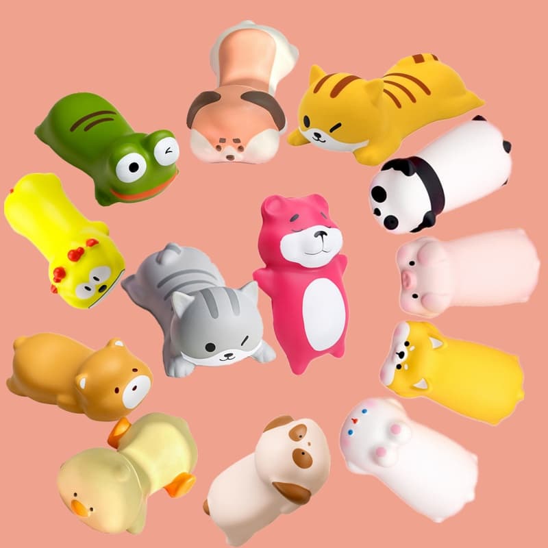 3D Cute Cartoon Ergonômico Confortável Suporte De Tapete De Rato Para Jogos PU Anti-Derrapante Almofada De Pulso Macia Descompressão De Brinquedo