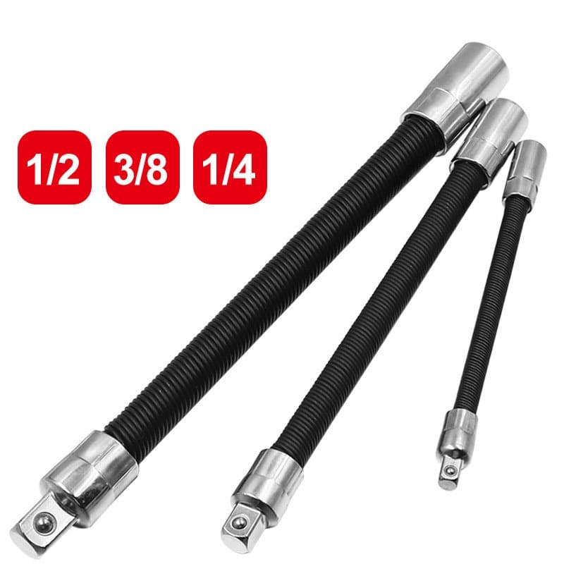 1/4 & 3/8 & 1/2 Chave De Catraca Flexível De Extensão De Haste Longa Adaptador
