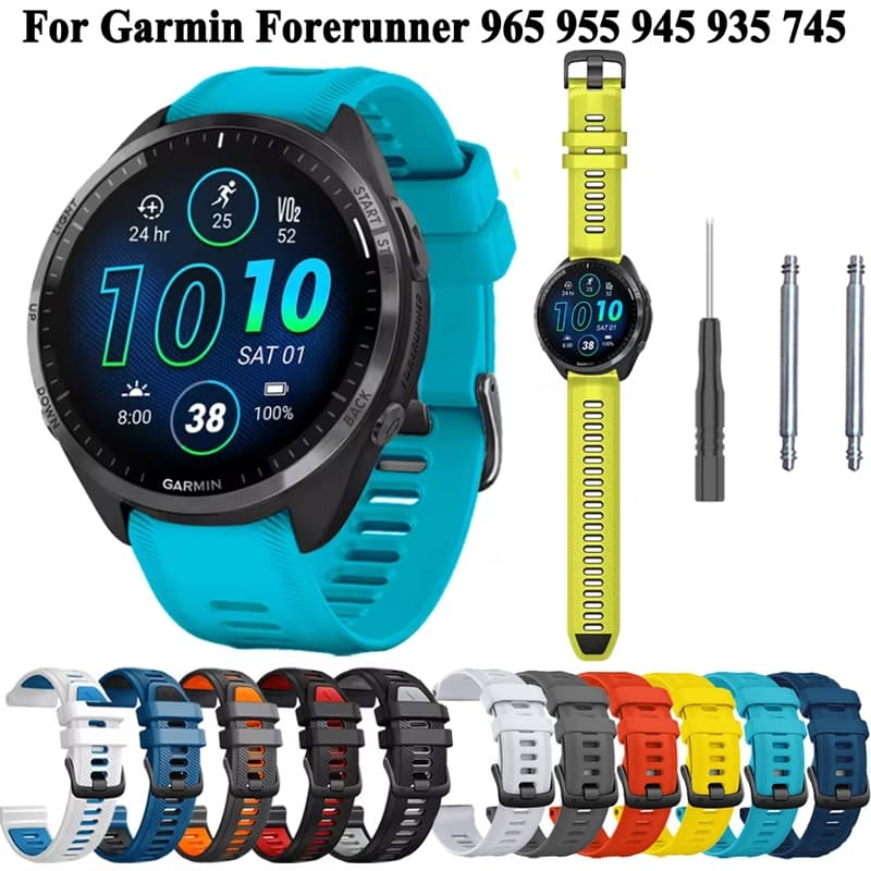 Para Garmin Forerunner 965 955 solar 945 LTE 935 745 Wacth Cinta Esportes Silicone Banda Substituição Pulseira Inteligen