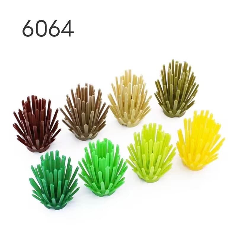 Moc Montagem de Pequenas Partículas Peças de Blocos de Construção 6064 Acessórios de Cena de Planta de Grama