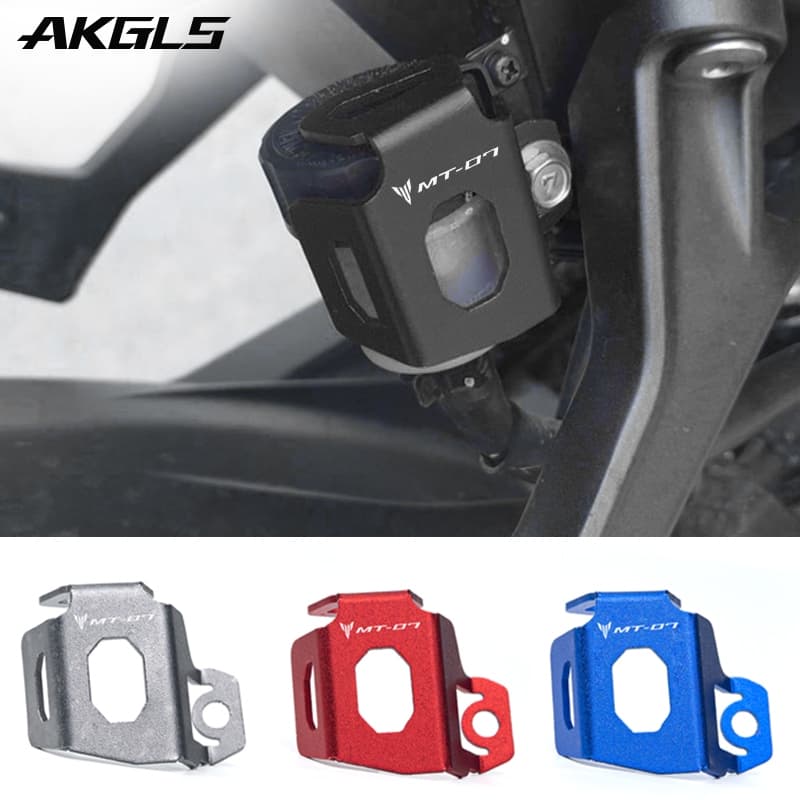 Para Yamaha MT09 FZ-09 FZ09 MT09 07 10 MT07-07 FZ07 FJ Acessórios Tampa De Proteção Do Tanque De Armazenamento De Fluido De Freio Traseiro