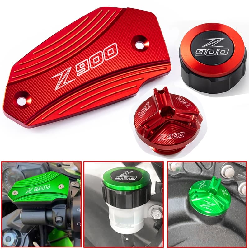Para Kawasaki Z900 Z 900 2017-2020 2021 2022 2023 2024 Tampa De Fluido De Freio Dianteiro Traseiro Da Motocicleta E Acessórios De Proteção Combustível