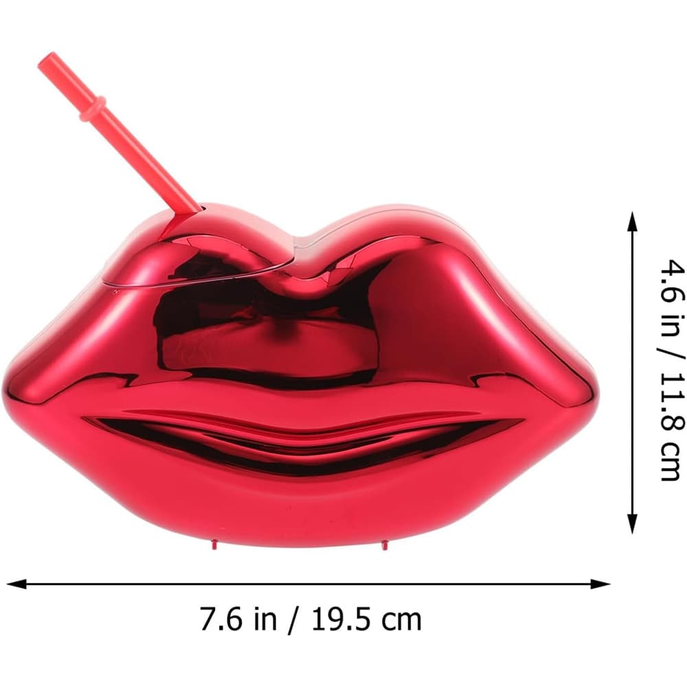 Canecas Plásticas Galvanizadas De 700ml De Casal Para Festas De Aniversário Suprimentos Festivos Lábios Em Forma De Disco Bebidas