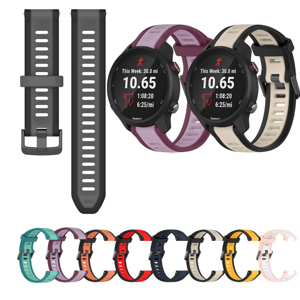 Pulseira De Silicone De 18mm 20mm 22mm Para Garmin Forerunner 265 255 245 255S 265S 245M 645 645M 55 158 165 Música 70/1