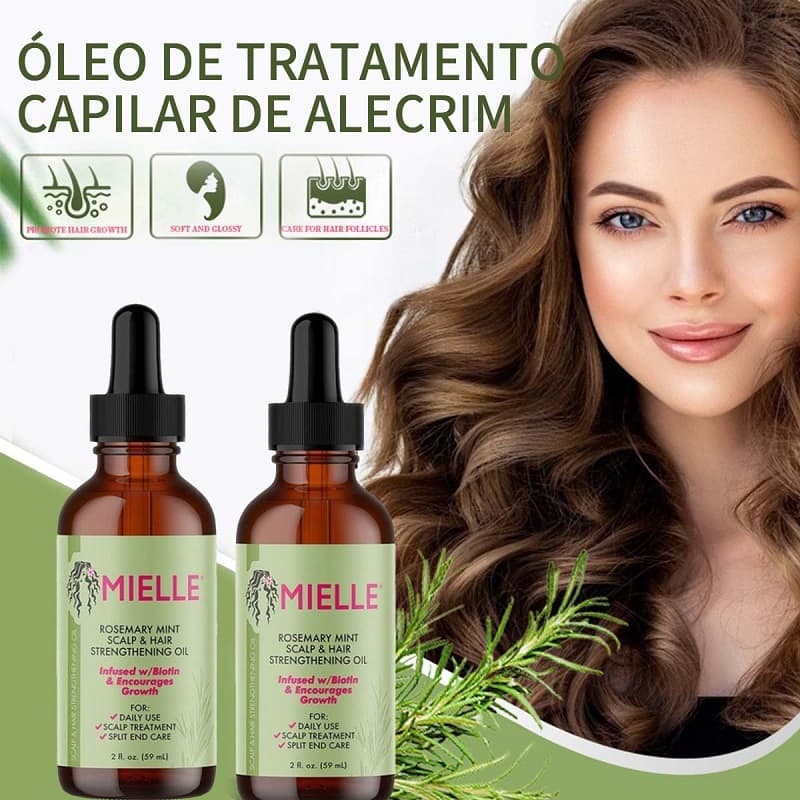 Mielle Organics Couro Cabeludo De Hortelã E Óleo Fortalecedor De Cabelo Para Todos Os Tipos