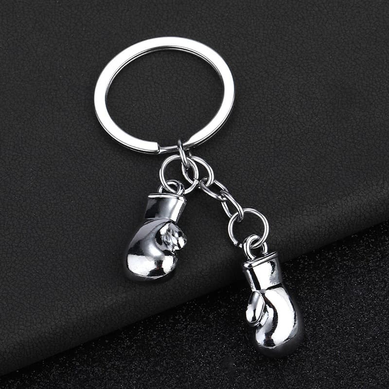 Luvas De Boxe Metal Mini Simulação Porta-Chaves De Moda Bonita Conjunto Esportivo Ornamento Pingente