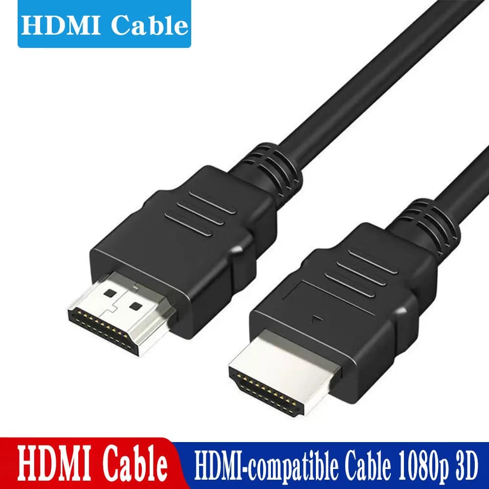 Cabo HDMI compatível 1080p 3D, cabo de alta velocidade compatível para HD TV, BOX, PS4, computadores, laptops e