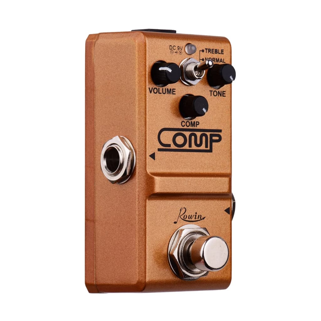 Rowin Minúsculo Analógico Comp Box Guitarra Compressor Pedal Efeito De Compressão Para Elétrica Baixo Pedalboard True By