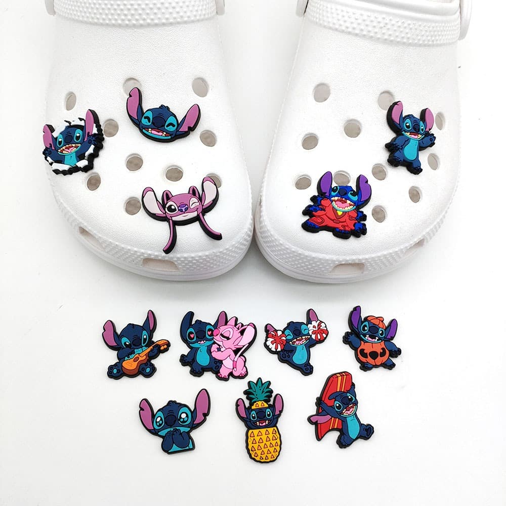 20/42 Pçs Disney Stitch Sapato Encantos DIY Fivela Acessórios PVC Decorações Menina Crianças Presentes