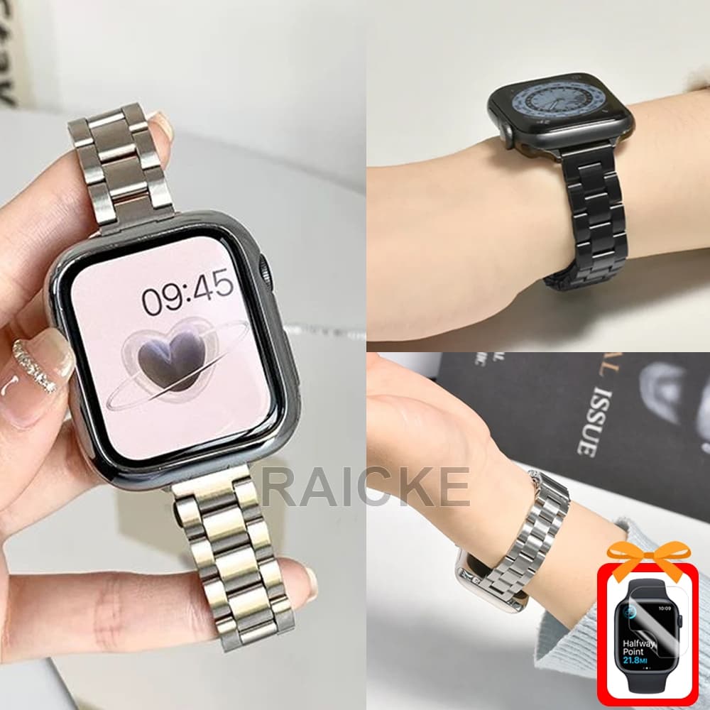 Pulseira Fina De Aço Inoxidável Para iWatch 42mm 41mm 40mm 38mm 49mm 46mm 45mm 44mm Série 11/10/9/8/7/6/5/4/3/SE/Ultra 2