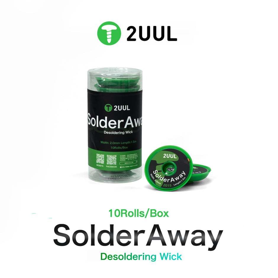 2UUL DW11 Soldaway Desoldering Wick 2015 10Rolls/Caixa Para Reparo De Celular